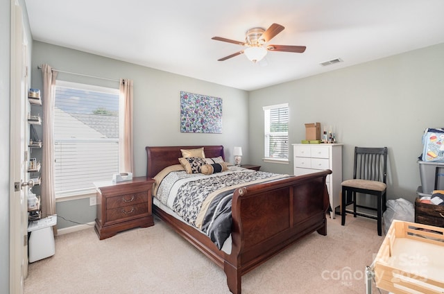 217 Fielding St, Mount Holly, NC 28120 - bedroom with light colored carpet and ceiling fan