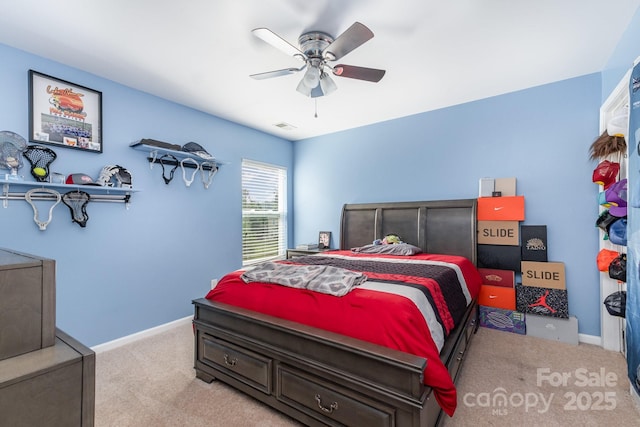 217 Fielding St, Mount Holly, NC 28120 - carpeted bedroom featuring baseboards and a ceiling fan