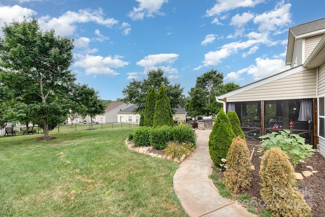 217 Fielding St, Mount Holly, NC 28120 - view of yard with a sunroom
