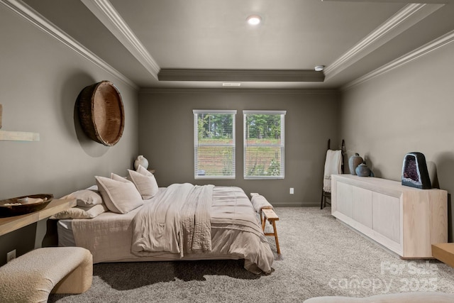 9021 Myrna Dr, Gastonia, NC 28056 - bedroom featuring crown molding, a tray ceiling, and carpet floors