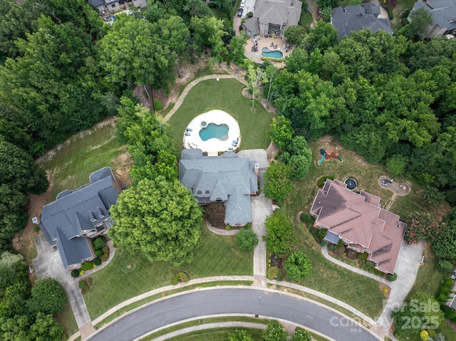 1505 Hawkstone Dr, Waxhaw, NC 28173 - aerial overview of property's location featuring a pool and nearby suburban area