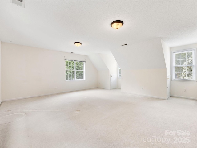 15139 Wiltshire Manor Dr, Charlotte, NC 28278 - additional living space featuring vaulted ceiling and light colored carpet