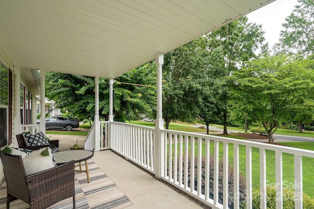1408 Wildwood Dr, Kannapolis, NC 28081 - covered porch with view of scattered trees