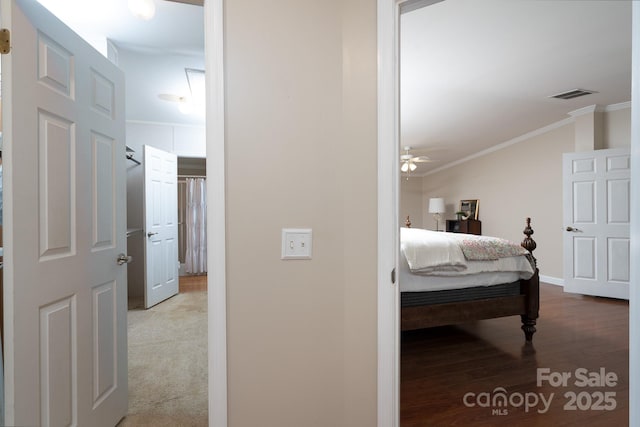 1408 Wildwood Dr, Kannapolis, NC 28081 - bedroom with ornamental molding and wood finished floors