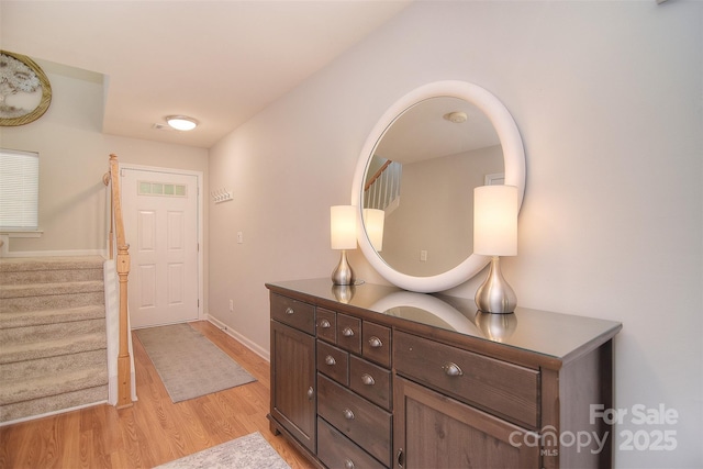 2620 Brackley Pl NW, Concord, NC 28027 - foyer featuring light wood-style floors and stairway