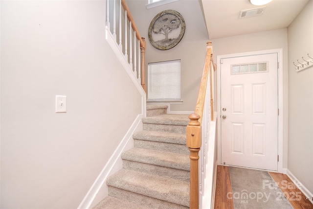 2620 Brackley Pl NW, Concord, NC 28027 - stairway featuring wood finished floors and baseboards