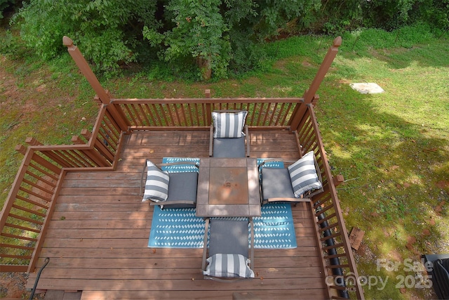 2620 Brackley Pl NW, Concord, NC 28027 - wooden deck featuring outdoor dining space