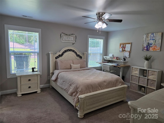 1300 Bethpage Rd, Kannapolis, NC 28081 - carpeted bedroom with baseboards and a ceiling fan