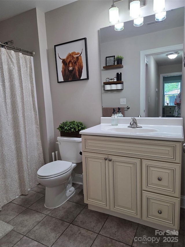 1300 Bethpage Rd, Kannapolis, NC 28081 - bathroom featuring vanity, tile patterned floors, and a shower with shower curtain