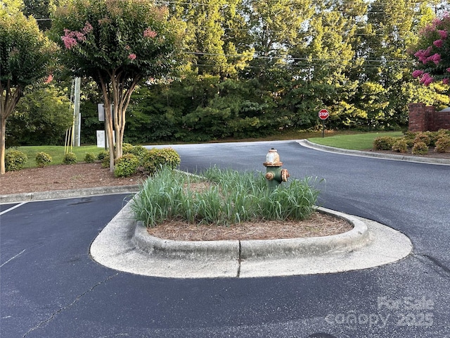 5236 Hilltop Rd, Jamestown, NC 27282 - view of asphalt road with curbs and traffic signs