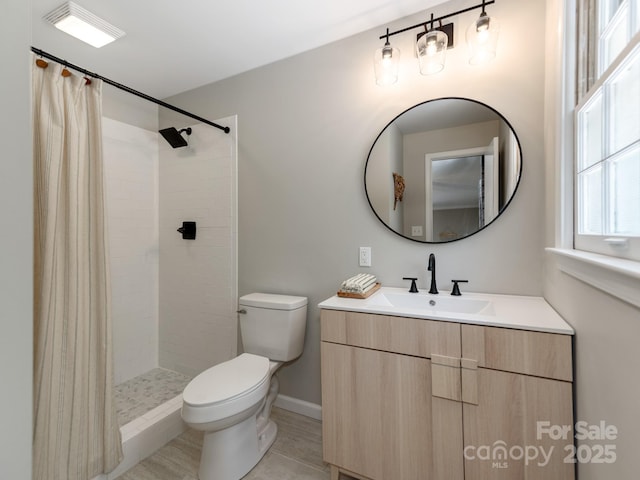 607 W School St, Maiden, NC 28650 - bathroom featuring vanity and a tile shower