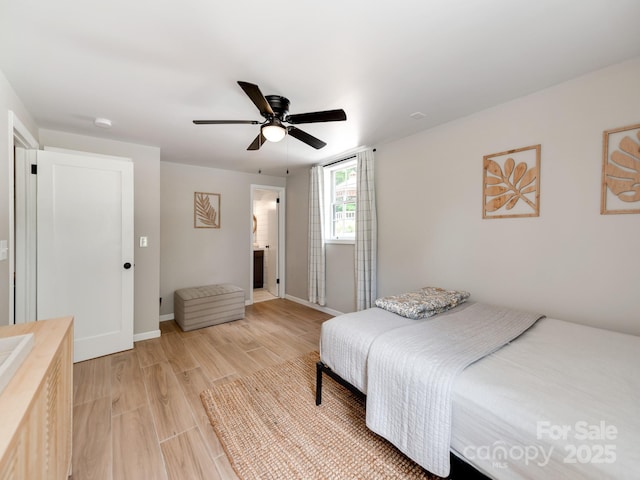 607 W School St, Maiden, NC 28650 - bedroom with wood finish floors and ceiling fan