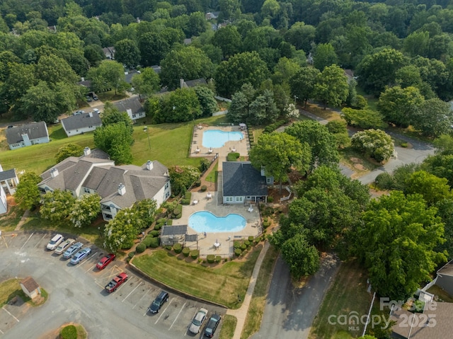 8027 Sherington Way, Charlotte, NC 28227 - drone / aerial view of a pool area