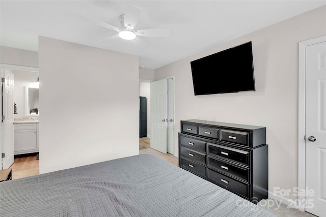 15804 Fairfield Dr, Matthews, NC 28104 - bedroom featuring ensuite bathroom and a ceiling fan