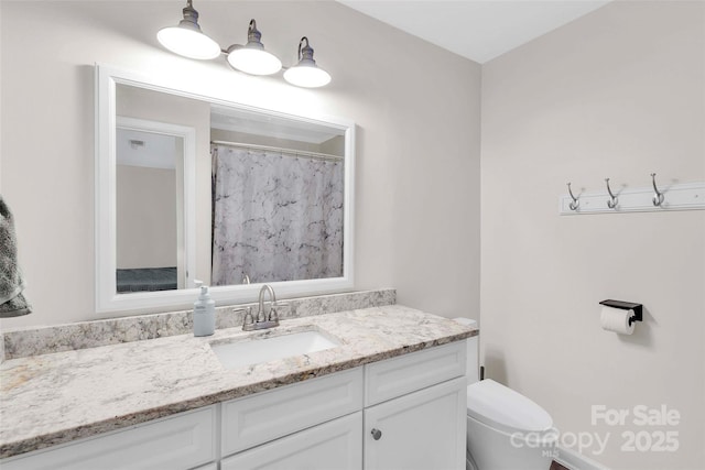 15804 Fairfield Dr, Matthews, NC 28104 - bathroom featuring vanity and toilet