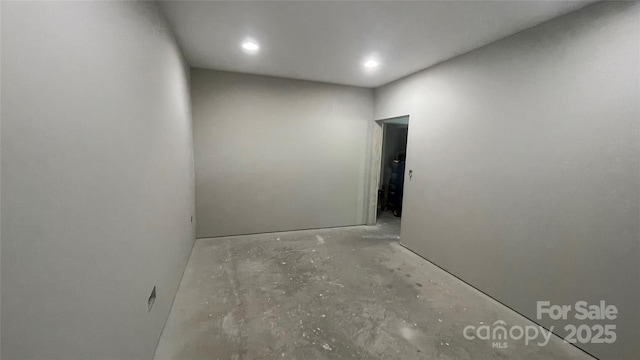 266 Egret Ln, Sylva, NC 28779 - hallway with recessed lighting and unfinished concrete flooring