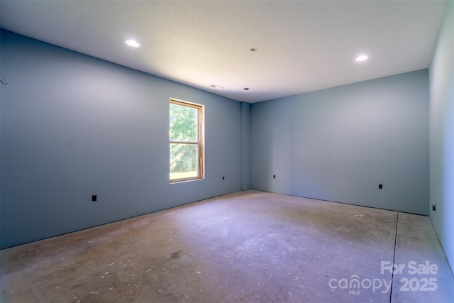 266 Egret Ln, Sylva, NC 28779 - spare room with concrete flooring and recessed lighting