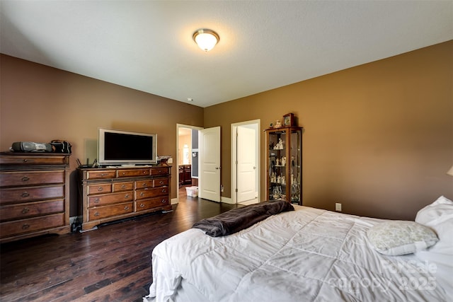 266 Egret Ln, Sylva, NC 28779 - bedroom with dark wood-type flooring