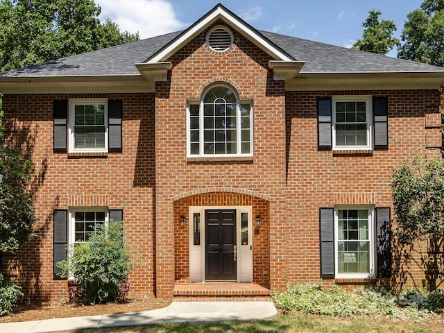 9413 Tillot Dr, Matthews, NC 28105 - view of front of home featuring brick siding and a shingled roof