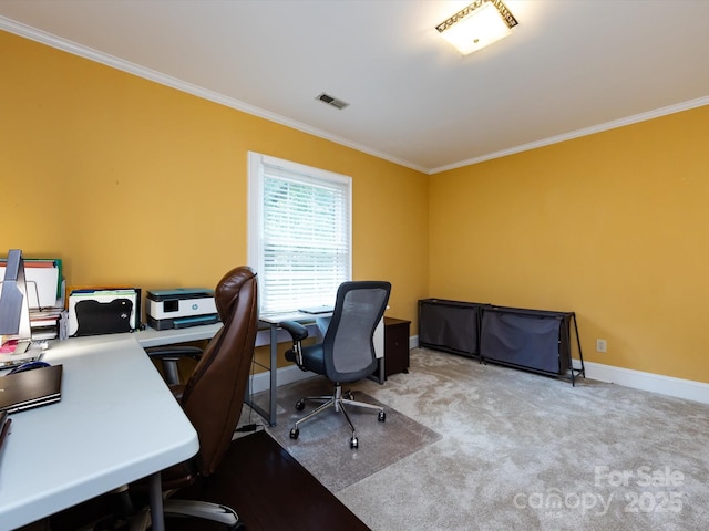 9413 Tillot Dr, Matthews, NC 28105 - carpeted office space featuring ornamental molding and baseboards