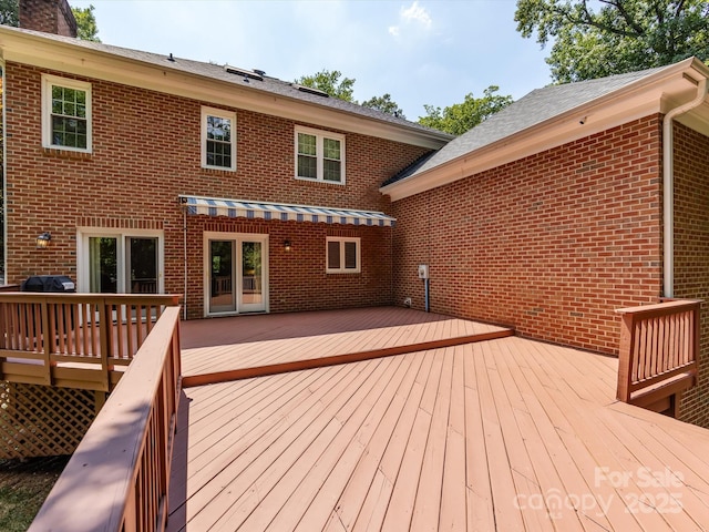 9413 Tillot Dr, Matthews, NC 28105 - wooden terrace with area for grilling