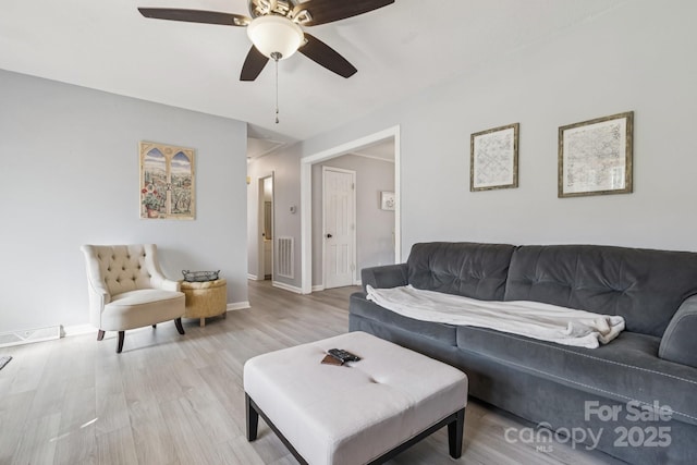 121 Kee Rd, Belmont, NC 28012 - living area with wood finished floors and a ceiling fan