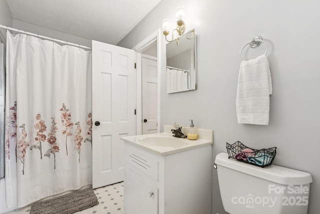 121 Kee Rd, Belmont, NC 28012 - full bath featuring vanity, tile patterned floors, and curtained shower