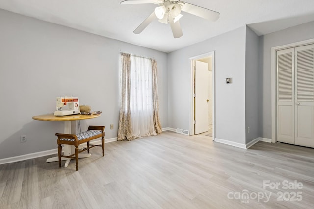 121 Kee Rd, Belmont, NC 28012 - dining room with wood finished floors and ceiling fan