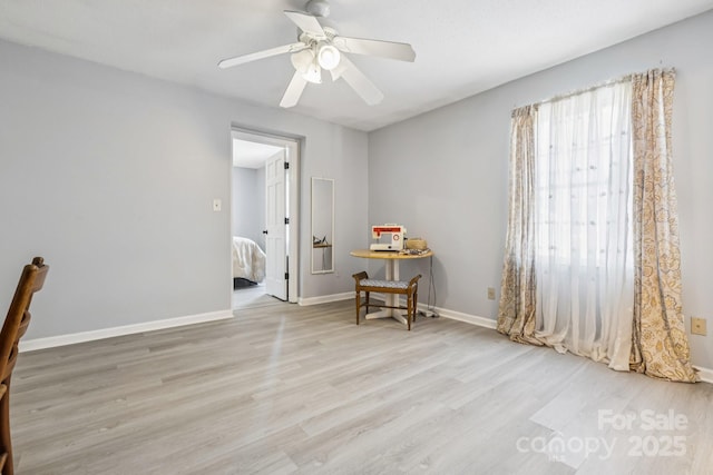 121 Kee Rd, Belmont, NC 28012 - empty room featuring wood finished floors and a ceiling fan
