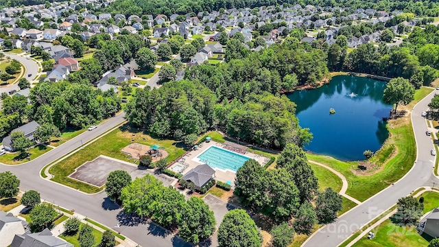 118 Milroy Ln Unit 171, Mooresville, NC 28115 - drone / aerial view of a large body of water and a pool area