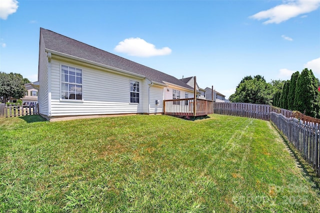 118 Milroy Ln Unit 171, Mooresville, NC 28115 - rear view of house featuring a fenced backyard and a deck