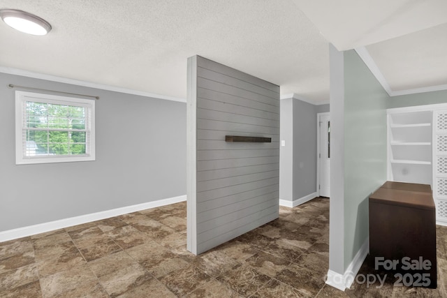 213 Turkey Hill Dr, King, NC 27021 - corridor with ornamental molding, stone finish floors, and a heating unit