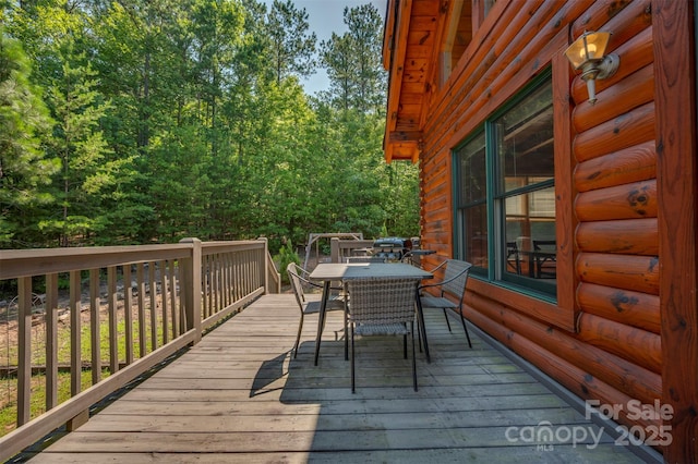 599 Shoal Creek Trl, Nebo, NC 28761 - deck featuring outdoor dining area