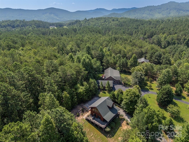 599 Shoal Creek Trl, Nebo, NC 28761 - drone / aerial view of a mountainous background
