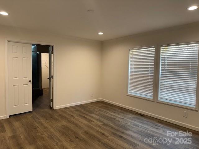 4163 Tallent Rd, Morganton, NC 28655 - spare room with recessed lighting and dark wood-type flooring
