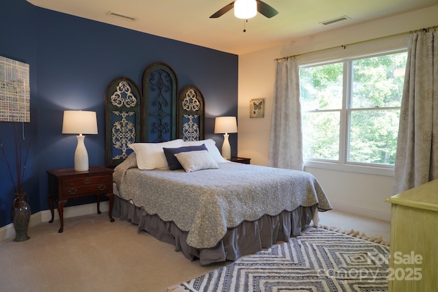 25 Madelyn Ln, Fairview, NC 28730 - bedroom with light colored carpet and a ceiling fan