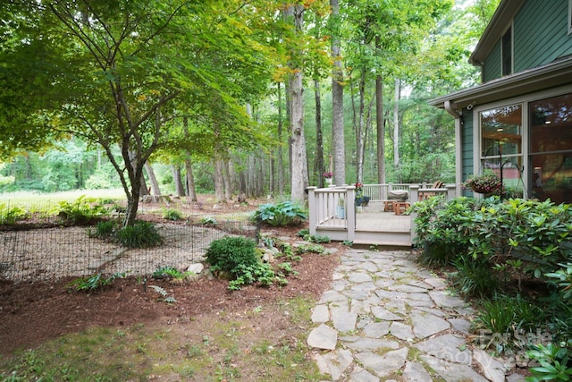 25 Madelyn Ln, Fairview, NC 28730 - view of yard with a deck