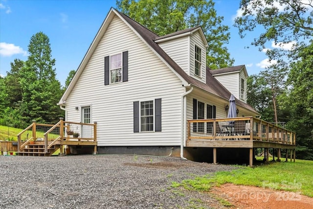 1764 Tomlinson Loop, Connelly Springs, NC 28612 - view of side of home featuring crawl space and a deck