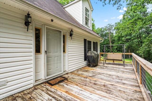 1764 Tomlinson Loop, Connelly Springs, NC 28612 - wooden deck with area for grilling