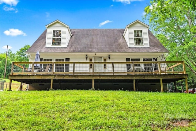 1764 Tomlinson Loop, Connelly Springs, NC 28612 - rear view of property featuring a wooden deck