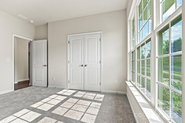 5846 Oak Branch Cir, Maiden, NC 28650 - unfurnished bedroom featuring carpet floors, multiple windows, and a closet