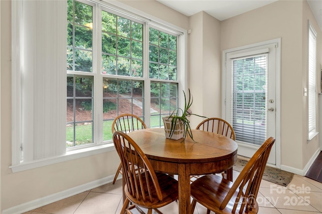1993 W Foxwood Ct, Indian Land, SC 29707 - dining area with light tile patterned floors and plenty of natural light