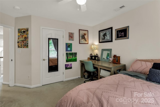1993 W Foxwood Ct, Indian Land, SC 29707 - carpeted bedroom featuring baseboards and a ceiling fan