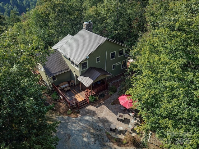 425 Sawmill Creek Rd, Bryson City, NC 28713 - view from above of property with a heavily wooded area