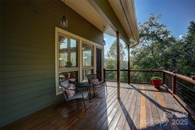 425 Sawmill Creek Rd, Bryson City, NC 28713 - view of wooden terrace