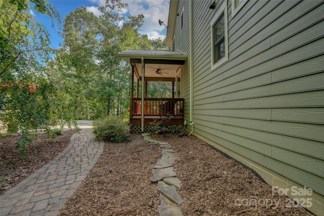 425 Sawmill Creek Rd, Bryson City, NC 28713 - view of yard featuring ceiling fan and a deck