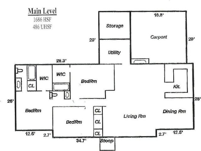 2443 1st Street Pl NW, Hickory, NC 28601 - view of floor plan / room layout