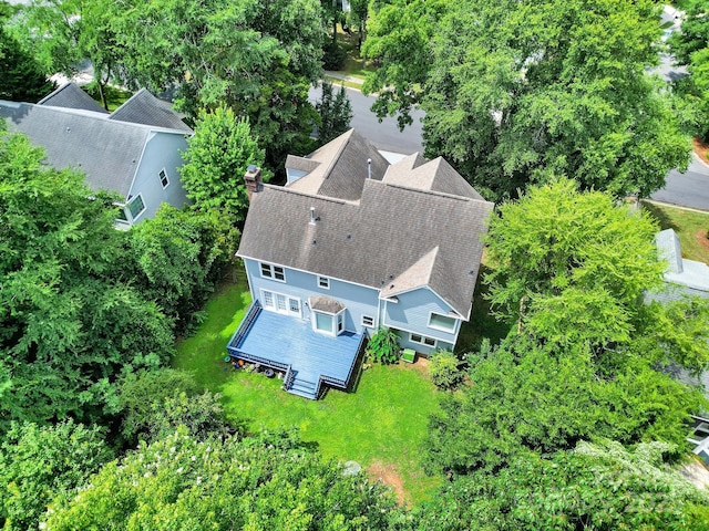 10807 Summitt Tree Ct, Charlotte, NC 28277 - aerial view of property and surrounding area featuring a tree filled landscape