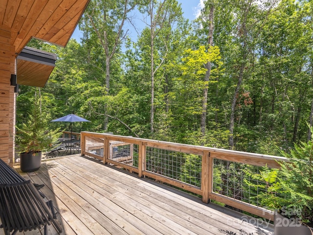 1761 Williamson Creek Rd, Pisgah Forest, NC 28768 - view of wooden deck