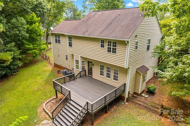 145 Summerbrook Ln, Mooresville, NC 28117 - back of property featuring a deck and roof with shingles